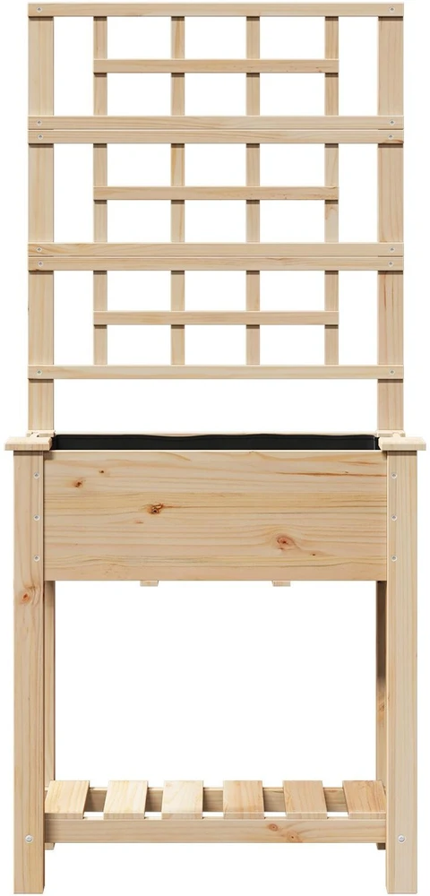 Sodo vazonas Smėlio 71 x 38 x 152 cm Kietasis pušinis medis