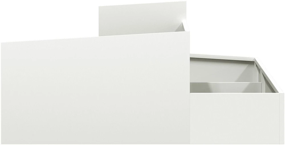 Sodo vazonas Balta 100 x 100 x 50 cm Šaltai valcuotas plienas