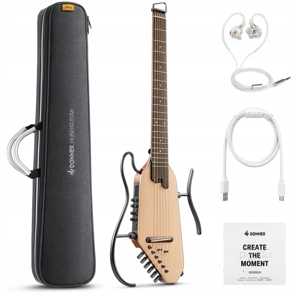 Donner Hush I Pro Natural Spruce – elektroakustinė gitara