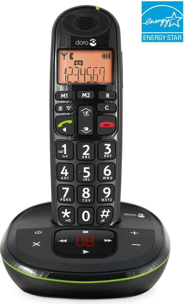Doro Juodas fiksuotojo ryšio telefonas