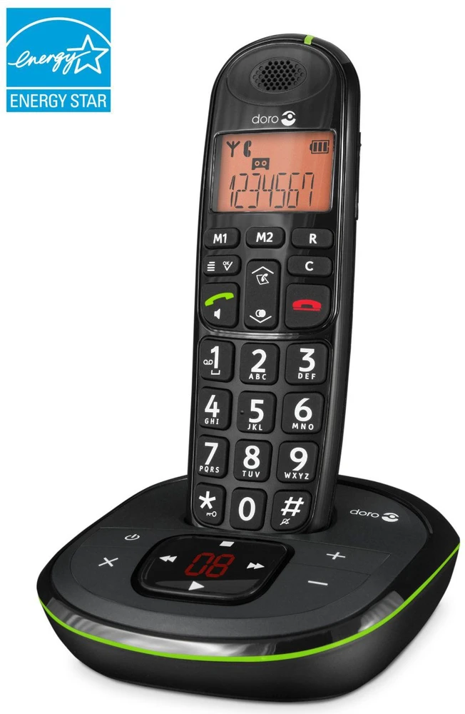 Doro Juodas fiksuotojo ryšio telefonas
