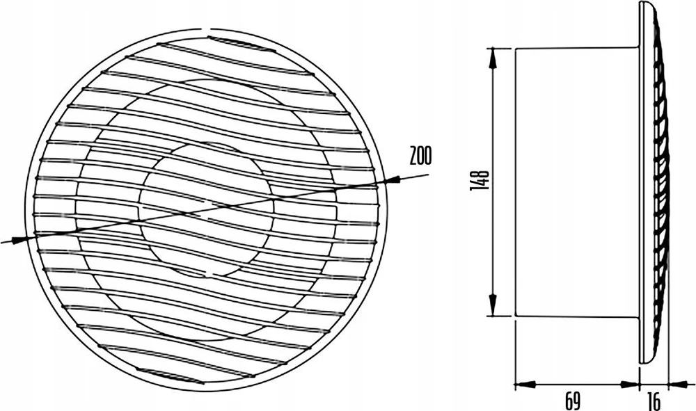 Dospel Buitinis lubų ventiliatorius Dospel 150MM NV 15 007-0334