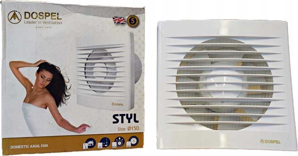 Dospel sieninis ventiliatorius STYL 150 S 007-0005 namų vonios kambarys