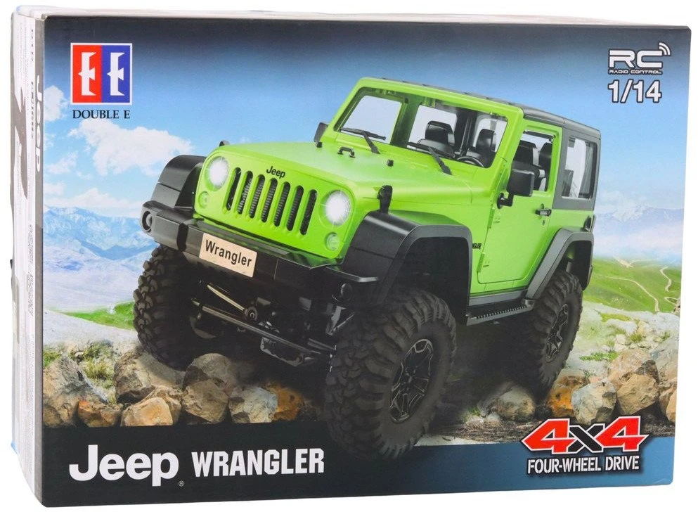 Double E Nuotoliniu būdu valdomas visureigis Jeep Wrangler Rock Crawler 1:14