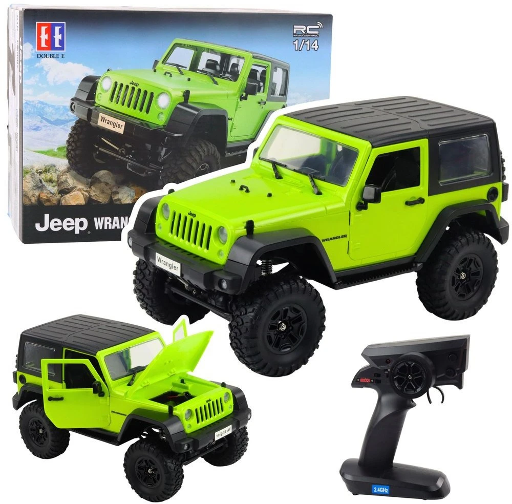 Double E Nuotoliniu būdu valdomas visureigis Jeep Wrangler Rock Crawler 1:14