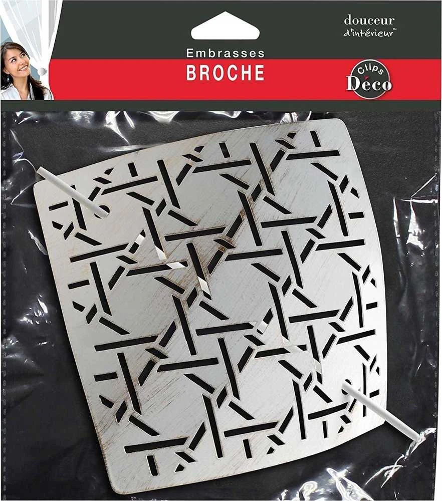 Douceur d`Interieur BOBIX užuolaidų segtukas, 1 vnt., baltas