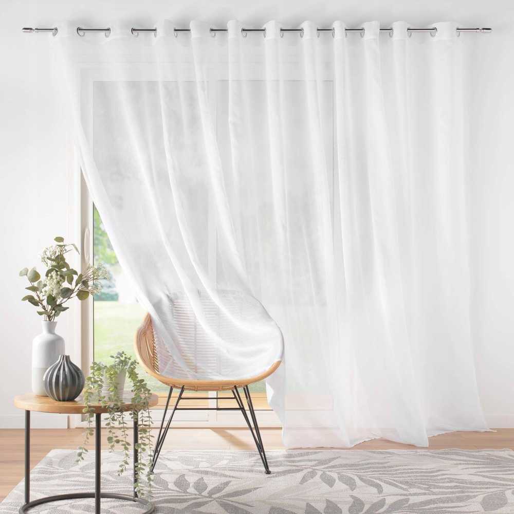 Douceur Dinterieur Interjero dizainas Paruošta užuolaida iš lygaus lyno LISSEA, balta