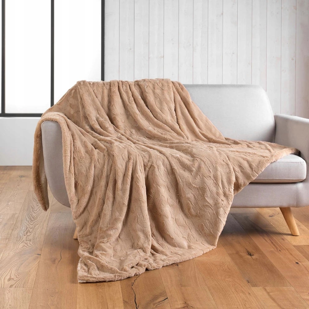 Douceur Dinterieur Interjero dizainas pliušinis dirbtinio kailio antklodė, SAND