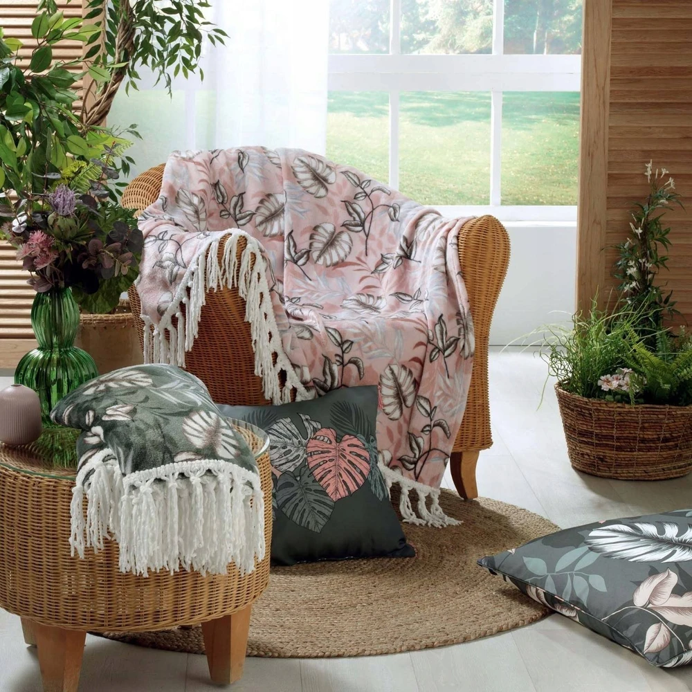 Douceur Dinterieur Interjero dizaino medvilninė dekoratyvinė pagalvė MISTRALINE, 50 x 50 cm