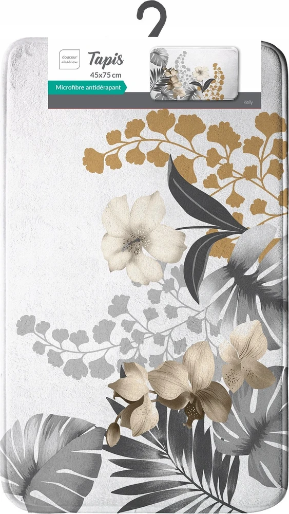 Douceur Dinterieur Interjero dizaino vonios kilimėlis 45x75 cm baltas