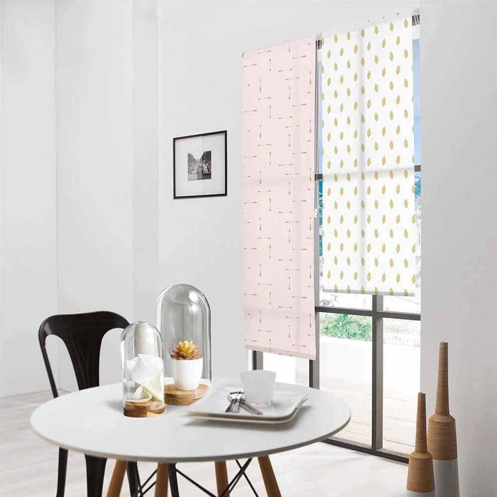 Douceur d`Interieur Langų užuolaidos su indišku motyvu, 60 x 180 cm, rožinė