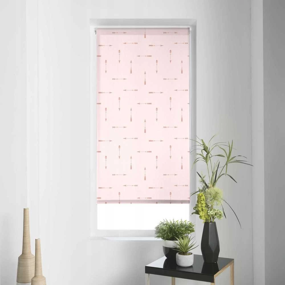 Douceur d`Interieur Langų užuolaidos su indišku motyvu, 60 x 180 cm, rožinė