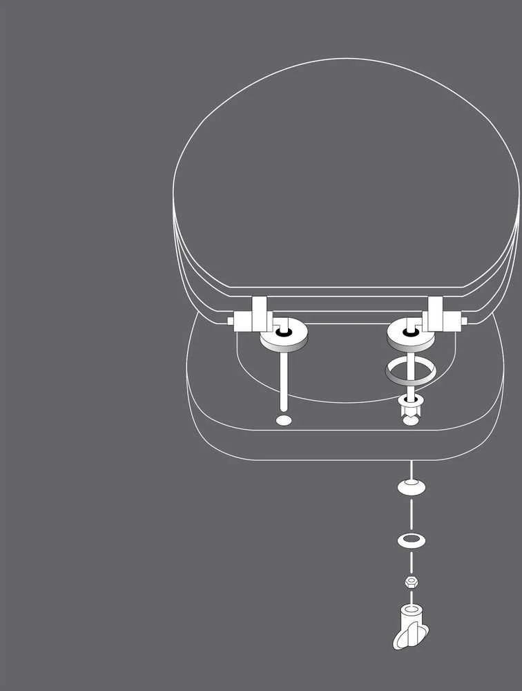 Douceur d`Interieur tualeto dangtis Tualeto dangtis MDF, 37,5 x 47 cm, MARBRE