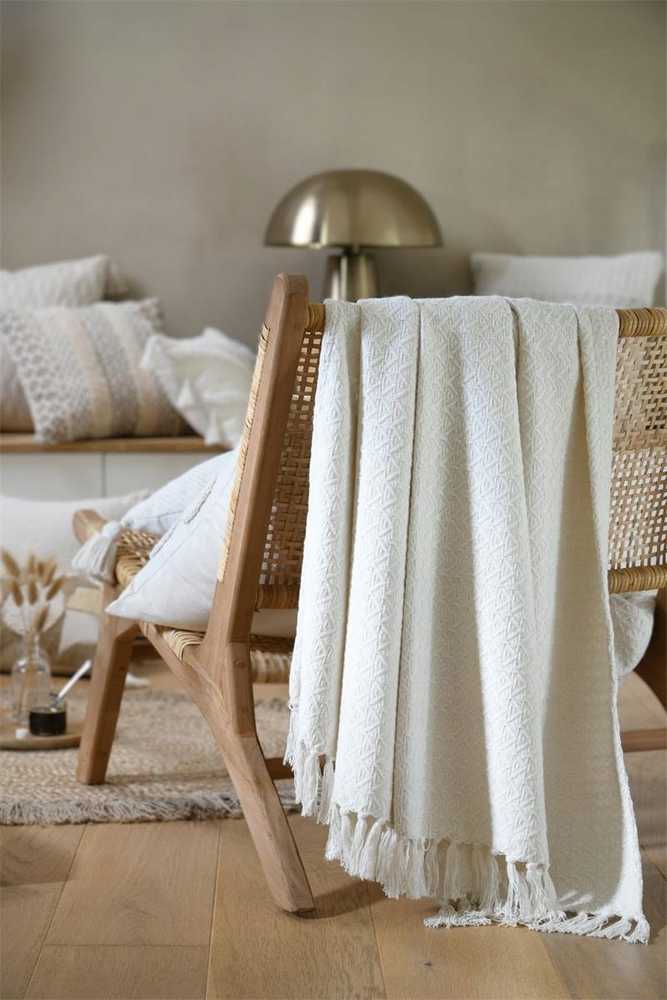 Douceur d`Interieur Medvilninis pledas su kutais, BALMA, 125 x 150 cm