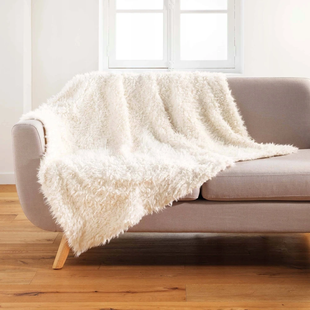 Douceur Dinterieur Minkštas dirbtinio kailio apklotas interjero dizainui, MOUTON, 180 x 220 cm