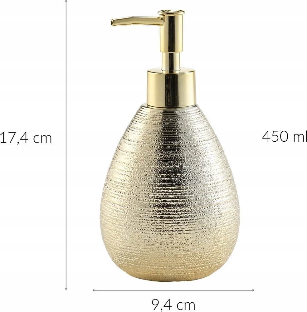 Douceur d`Interieur muilo dozatorius Metalinis dozatorius su aukso pompa, TRESOR, 9 x 17 cm