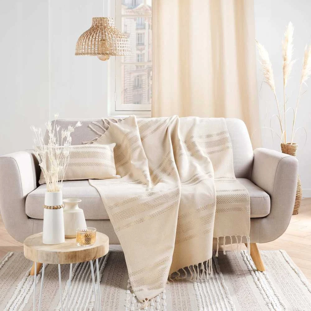Douceur d`Interieur Narzuta su frędzlami DORELINE, 125 x 150 cm