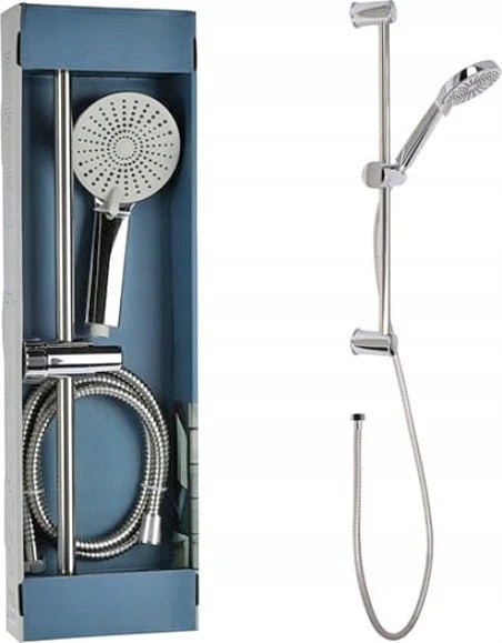 Dušo ausinės Douceur d`Interieur Rinkinys su dušo ausinėmis Ø 11 cm, 3 funkcijų ir siauros