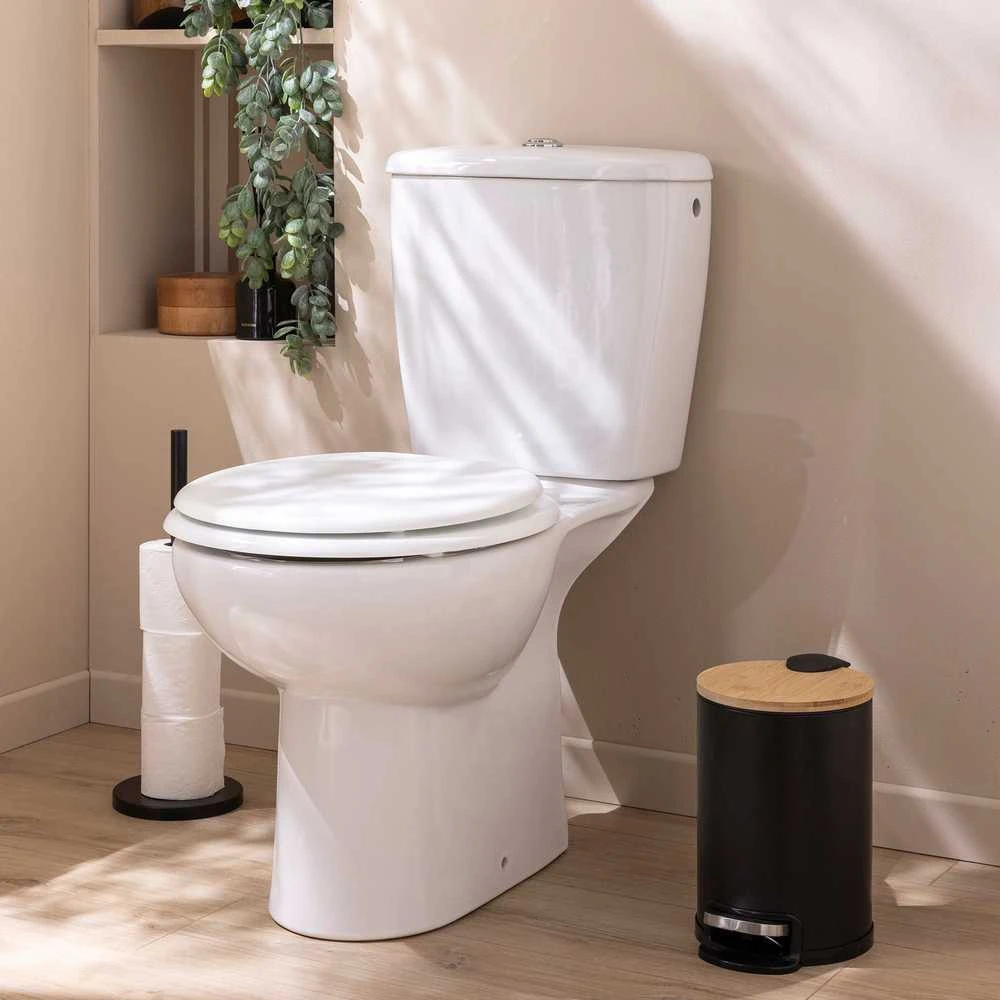 Šiukšliadėžė Douceur d`Interieur Šiukšliadėžė su cichym domykaniem, bambus, 3 l, MOBELLE