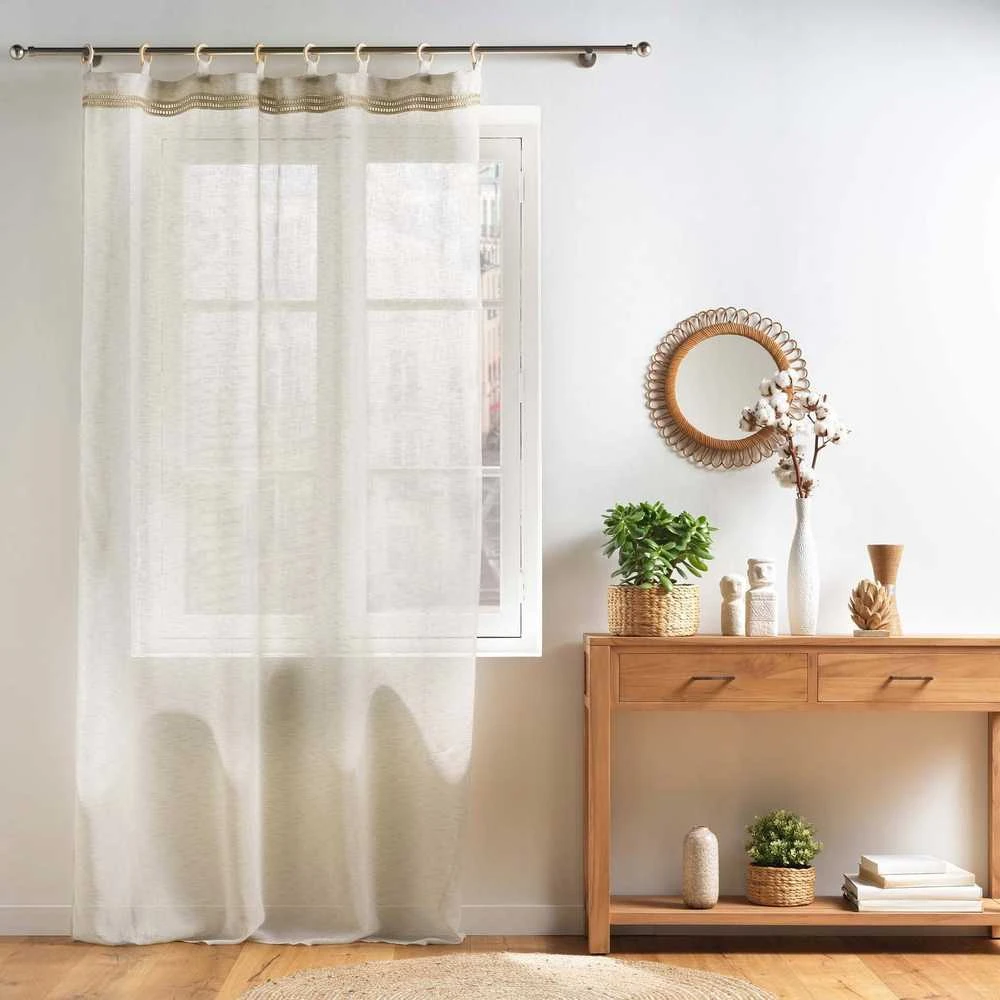 Douceur Dinterieur Vidaus uždanga ant medinių žiedų MILEO, 140 x 240 cm