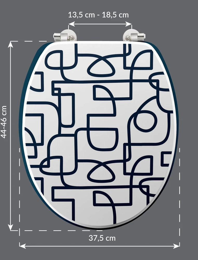 WC dangtis Douceur d`Interieur WC dangtis LABYRINTHE, MDF, 37,5 x 46 cm