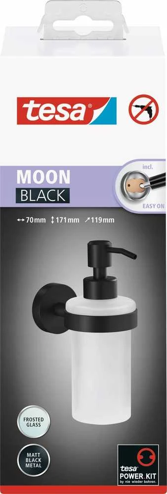Dozownik do mydła Tesa TESA MOON Juodas 40565-00000-00 Muilo dozatorius 200 ml Juodas matinis matinis stiklas