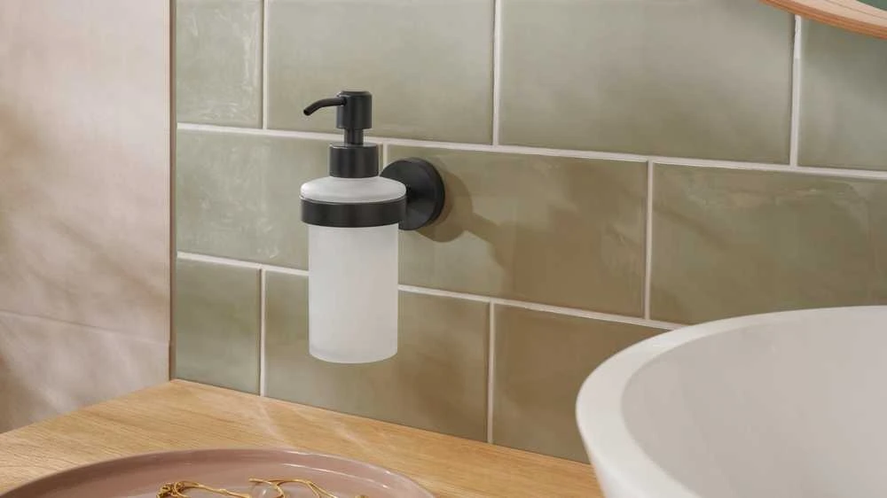Dozownik do mydła Tesa TESA MOON Juodas 40565-00000-00 Muilo dozatorius 200 ml Juodas matinis matinis stiklas