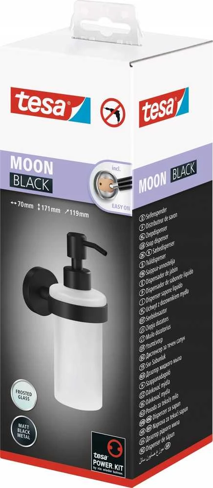 Dozownik do mydła Tesa TESA MOON Juodas 40565-00000-00 Muilo dozatorius 200 ml Juodas matinis matinis stiklas