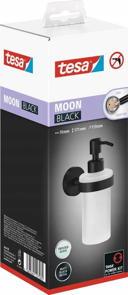 Dozownik do mydła Tesa TESA MOON Juodas 40565-00000-00 Muilo dozatorius 200 ml Juodas matinis matinis stiklas