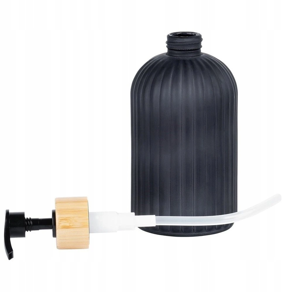 Skysto muilo dozatorius Vilde 400 ml stiklinis juodas