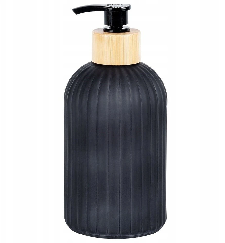 Skysto muilo dozatorius Vilde 400 ml stiklinis juodas