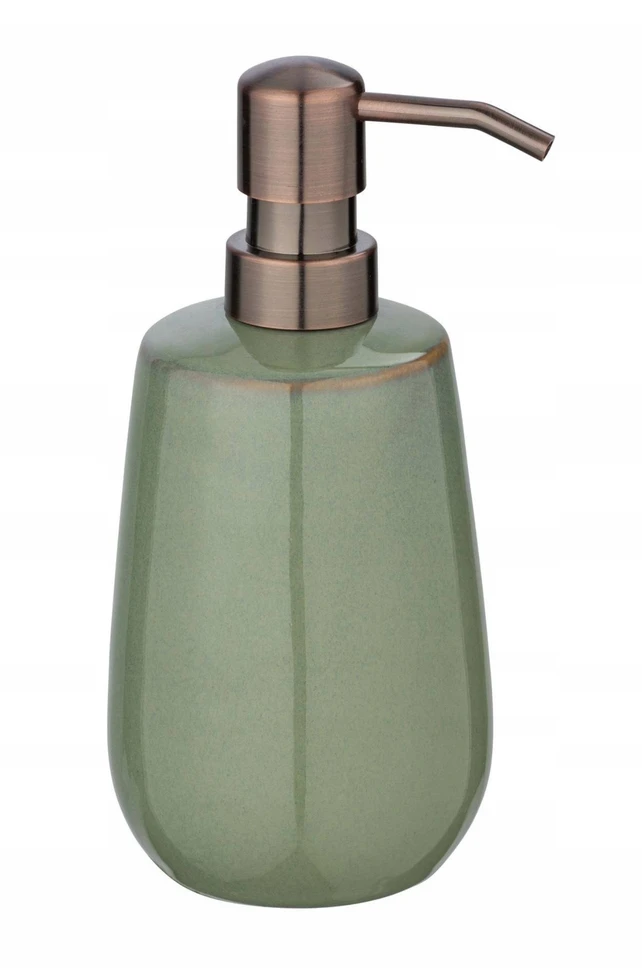 Skysto muilo dozatorius SIRMIONE, keraminis, žalias su variniu kraštu, 430 ml, Wenko