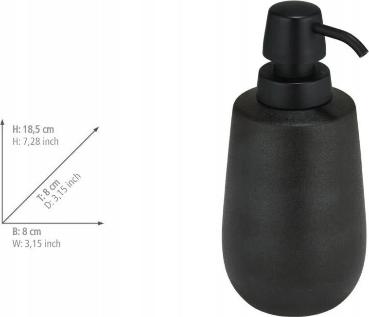 Wenko Keraminis dozatorius NERNO, Ø 8 cm, 490 ml