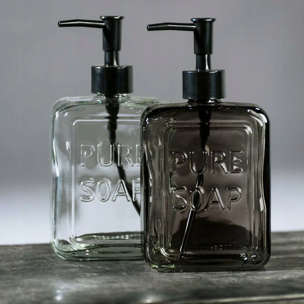 PURE skysto muilo dozatorius, skaidrus stiklas, 550 ml, WENKO