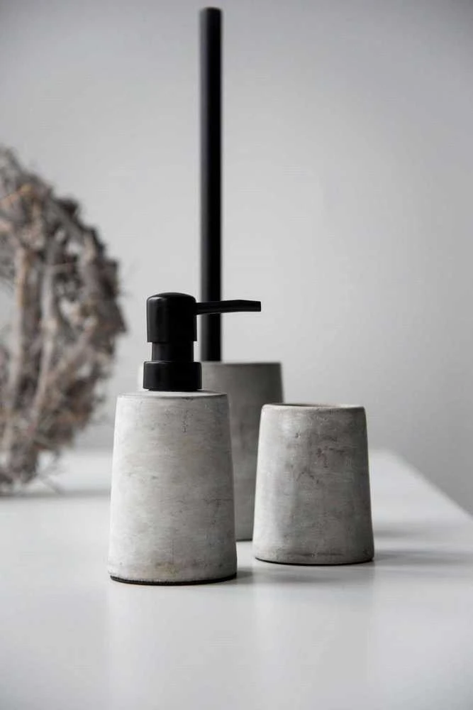 Liquid soap dispenser VILLENA, concrete, 150 ml, Wenko