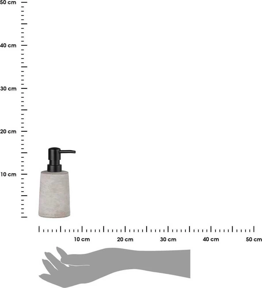 Liquid soap dispenser VILLENA, concrete, 150 ml, Wenko
