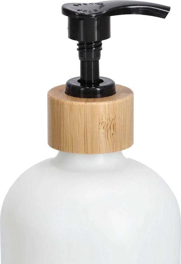 Zeller Skysčių ir muilo dozatorių rinkinys su bambukiniu stovu, 2 x 500 ml