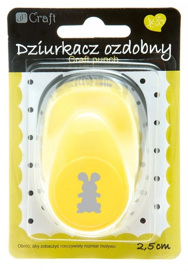 DP Craft figūrinis skylmušas kiškis, geltonas