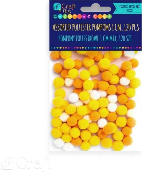 Dallprint Akriliniai burbuliukai geltoni 120vnt. 1cm