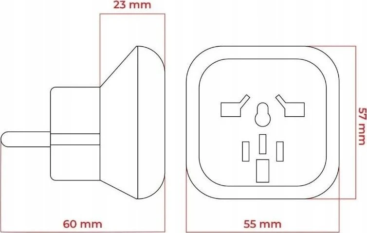 Adapteris DPM PF01EU-B, universalus, EU
