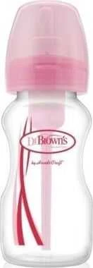 Dr. Brown's platus rožinis buteliukas 270 ml