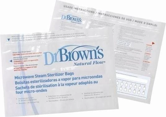 DR. BROWN'S sterilizavimo maišeliai mikrobangų krosnelei, 5 vnt.