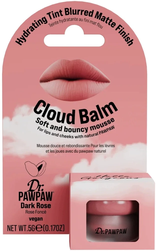 Dr. PawPaw Cloud Balm Matte & Smoothing kreminis skaistalas Dark Rose, 5 g