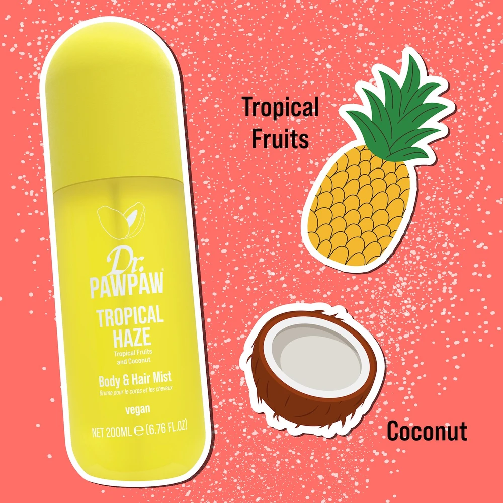 Dr. PawPaw Tropical Haze Refreshing Body Purškiklis For Hair & Body, 200 ml