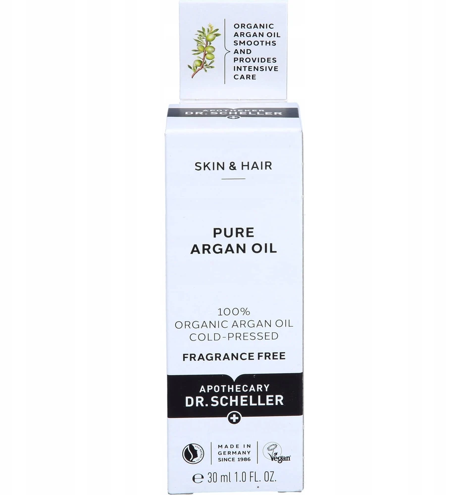 Dr. Scheller Pure Argan Vegan Smoothing & maitininantis Day & Night Oil Face & Hair, 30 ml