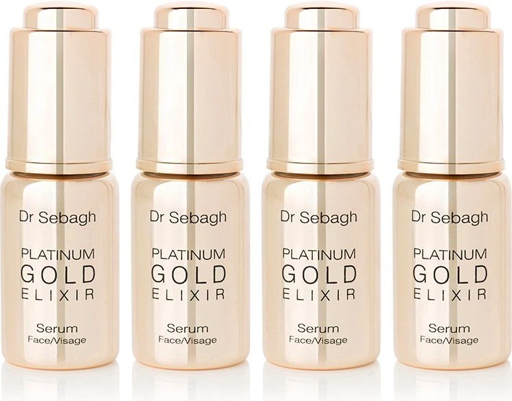 Dr Sebagh Platinum Gold Eliksyras Serum - jauninanti veido serumas 4x10 ml