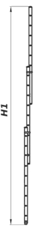 Drabex Laisvai stovinčios dvipusės aliuminio kopėčios su 9 pakopomis (DR4209)