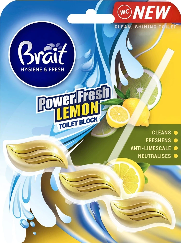 Dramers Pakabinamas WC valiklis - gaiviklis Brait Fresh Lemon 39g