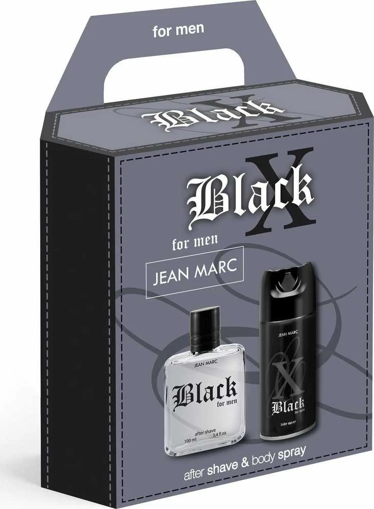 Dramers Jean Marc X-Juodas rinkinys vyrams (aftershave 100ml / deo 150ml)