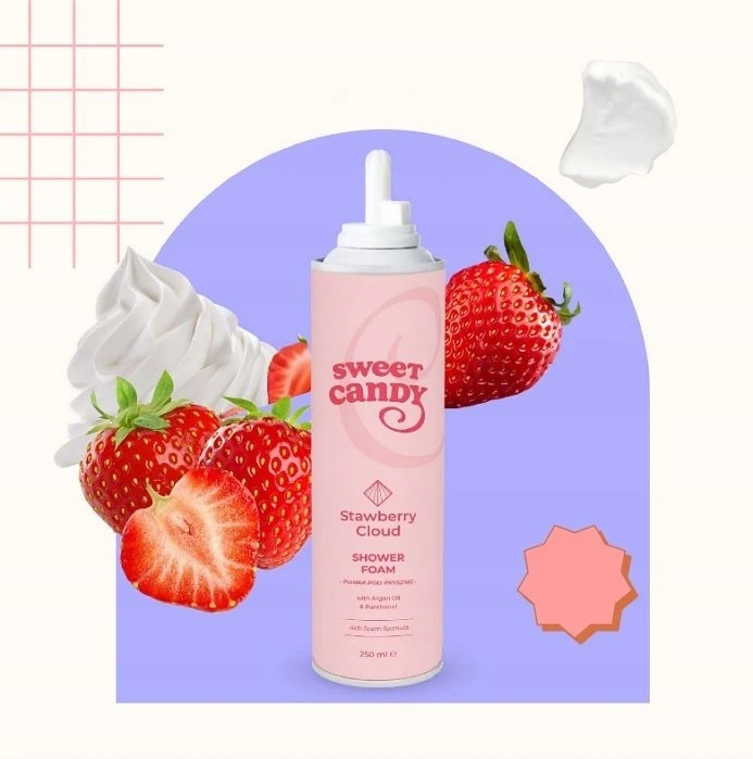 DRAMERS SWEET CANDY braškių skonio dušo putos 250 ml
